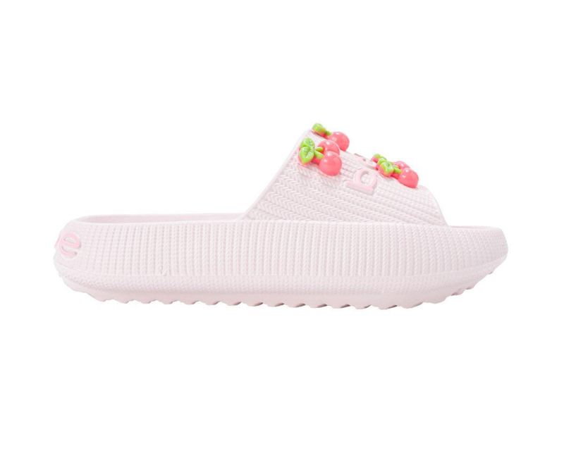 Little Girls Girls EVA Slide - Lightweight Comfy Slide Sandals with Cherry Charms