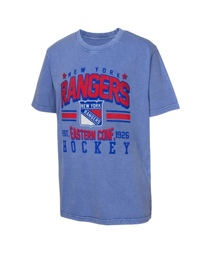 Big Boys and Girls Royal New York Rangers Sure Short T-Shirt