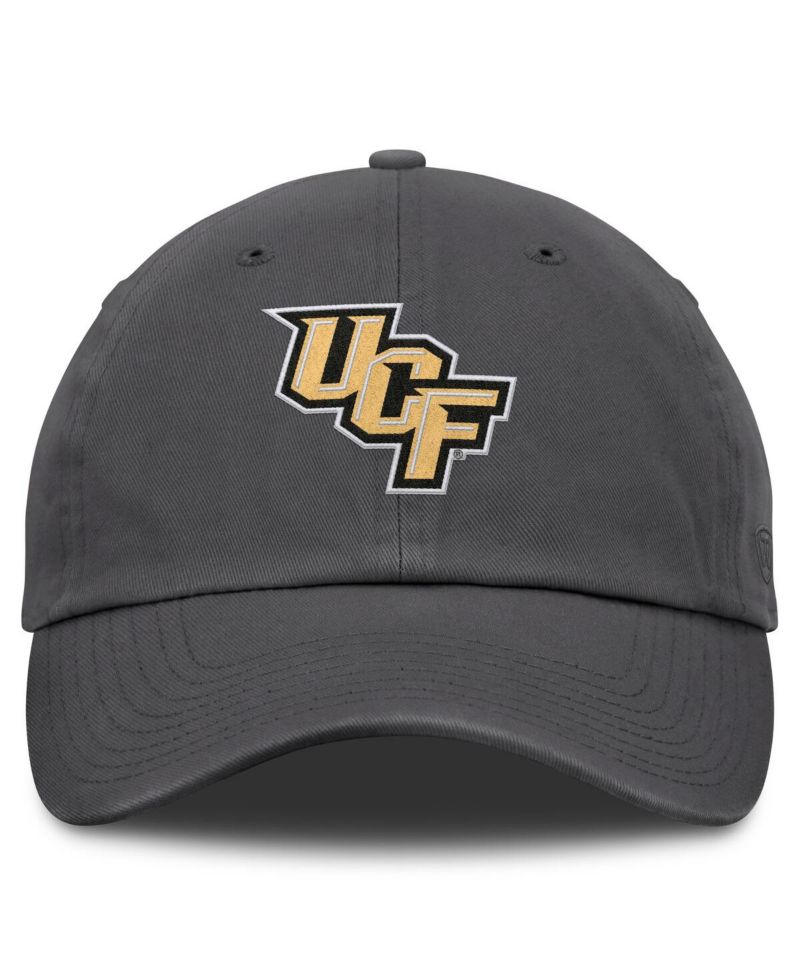 Men's Heather Charcoal UCF Knights Team Logo Washed Adjustable Hat