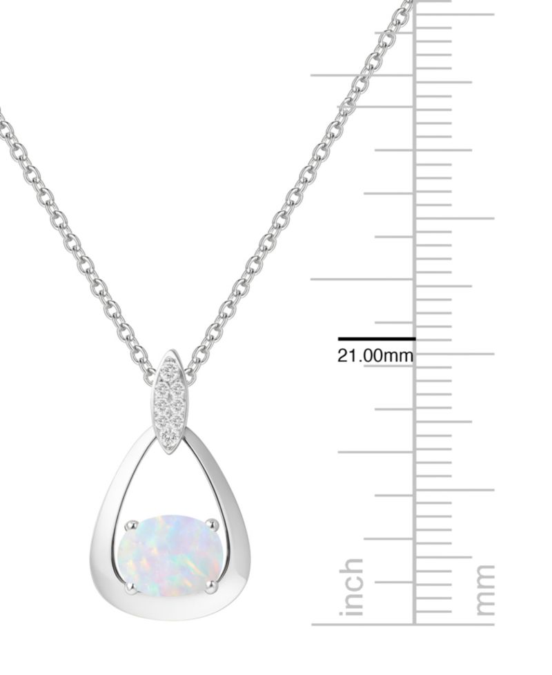 2-Pc. Lab-grown Ruby (3.5 ct. t.w.) and Lab-Grown White Sapphire (0.03 ct. t.w.) Earrings And Pendant Set in Sterling Silver (Also Available in Opal, Amethyst, Sapphire and Blue Topaz)