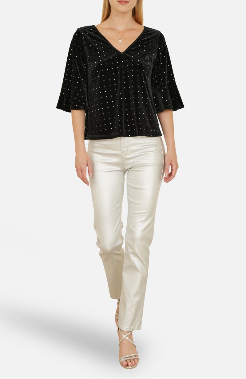 Women's Fluted Sleeve Relaxed Fit Top