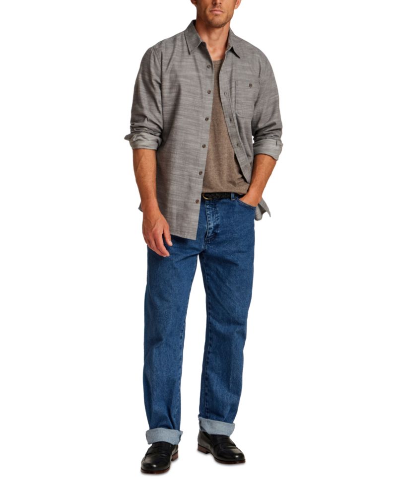 Men's Peached Slub Solid Shirt