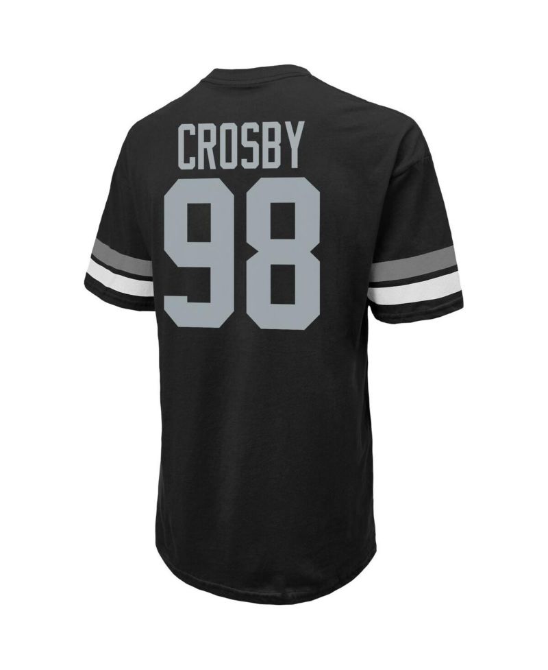 Men's Maxx Crosby Black Las Vegas Raiders Name & Number Oversize Fit T-Shirt