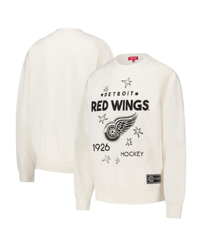 Women's Cream Detroit Red Wings Logo 3.0 Pullover Sweatshirt