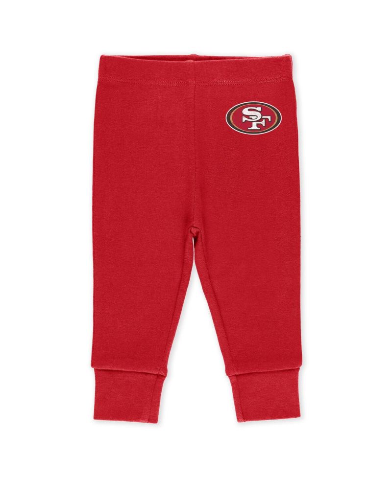 Baby Boys and Girls Newborn 3-Piece San Francisco 49ers Turn Me Around Bodysuits and Pant Set