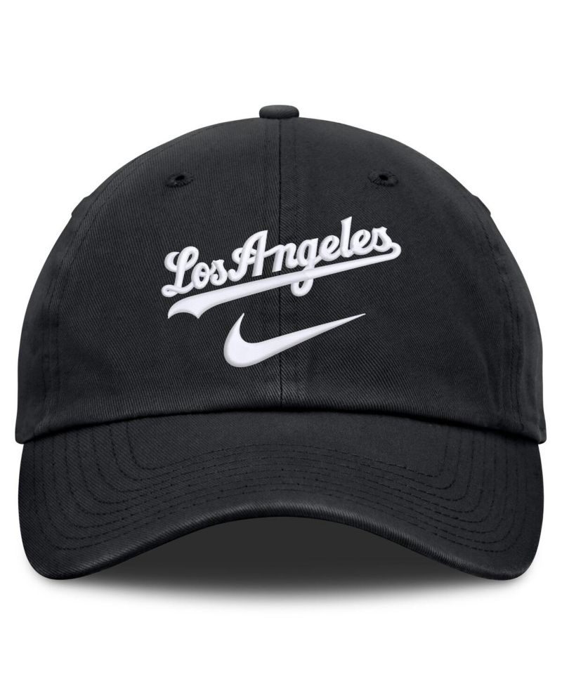 Men's Black Los Angeles Dodgers Primetime Club Adjustable Hat