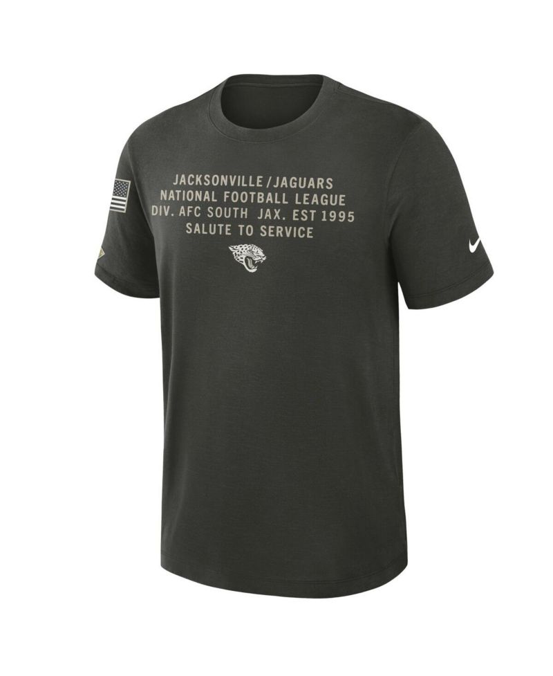 Men's Forest Green Jacksonville Jaguars 2025 Salute to Service Sideline Slub Dri-FIT T-Shirt