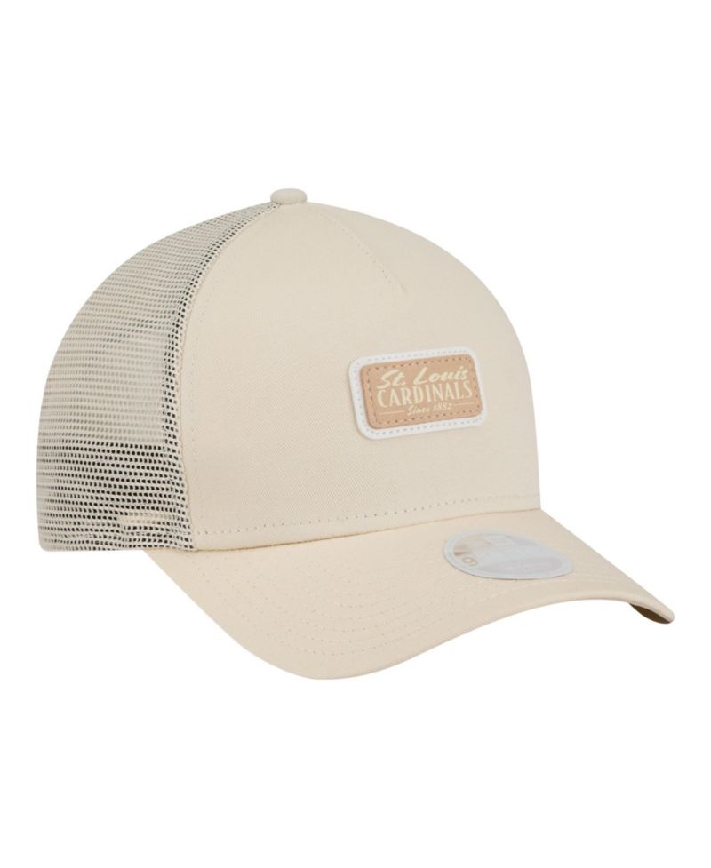 Women's Light Beige St. Louis Cardinals Tonal Patch 9FORTY M-Crown A-Frame Trucker Adjustable Hat