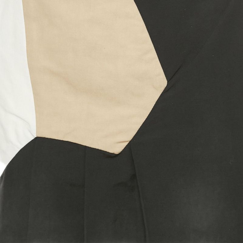 Women's Black Cotton Blend Pleated Knee Length Skirt