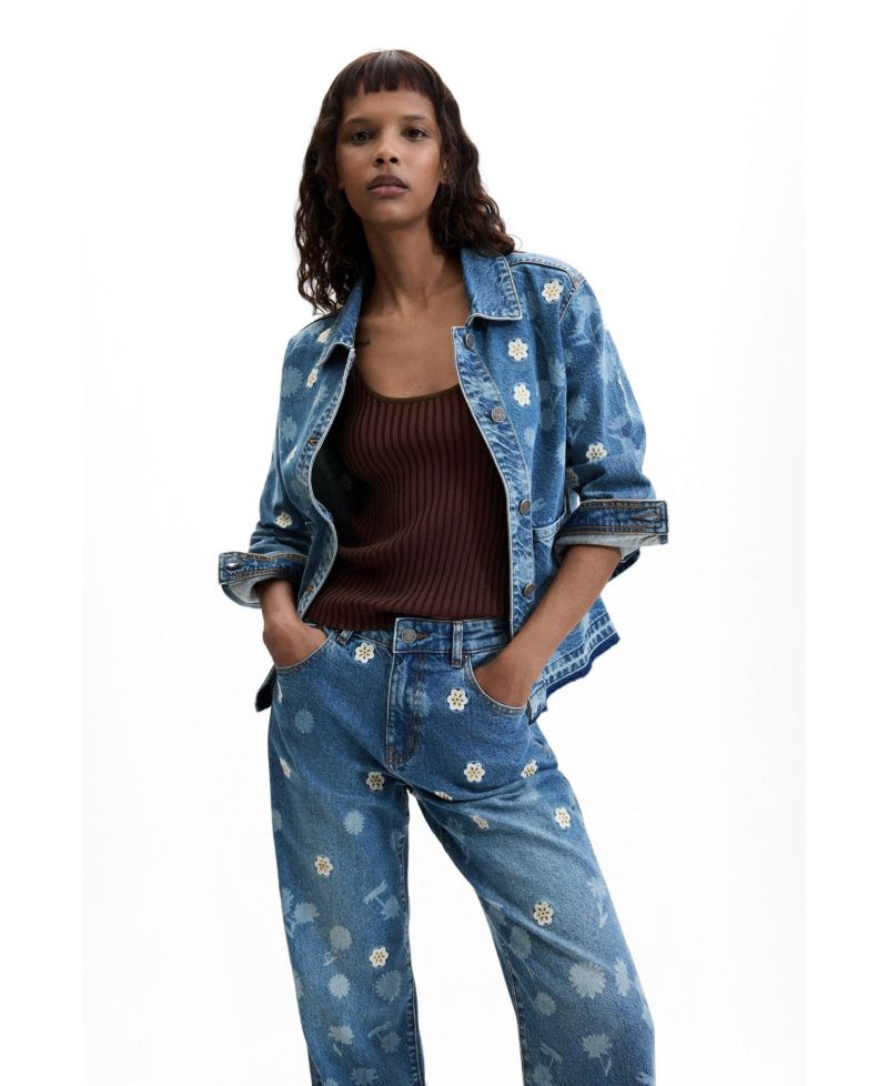 Women's Regular embroidered jeans