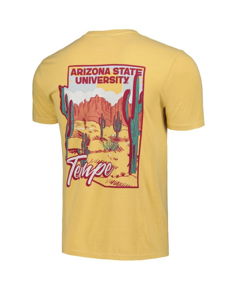 Men's and Women's Gold Arizona State Sun Devils Hyper Local Cactus State T-Shirt