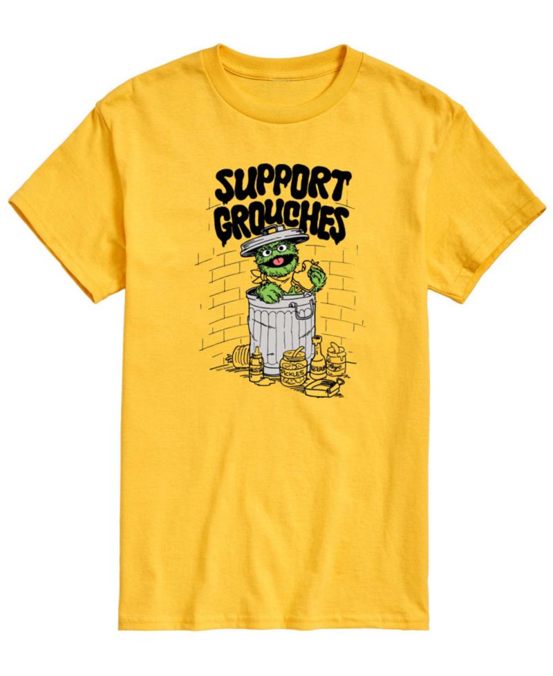 Men's Sesame Street Support Grouches Oscar Short-Sleeve Graphic T-Shirt