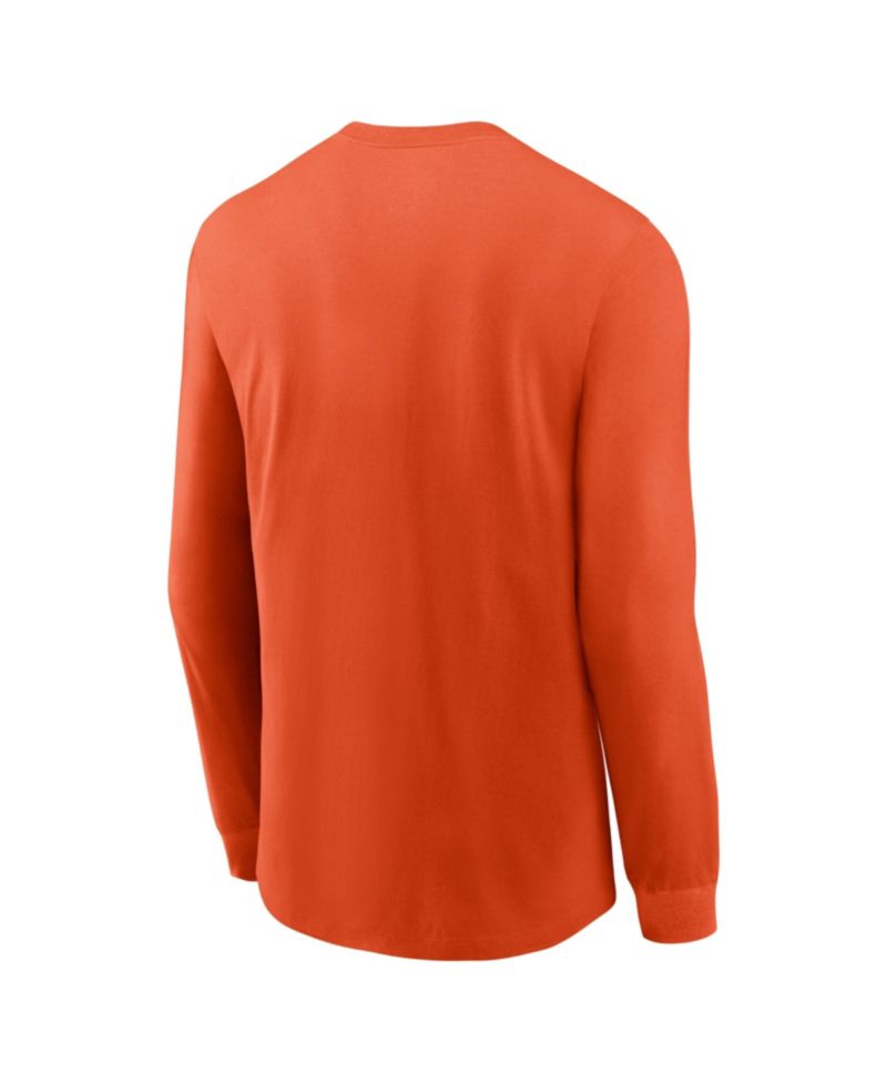 Men's Orange Chicago Bears Always Prepared Essential Cotton Long Sleeve T-Shirt