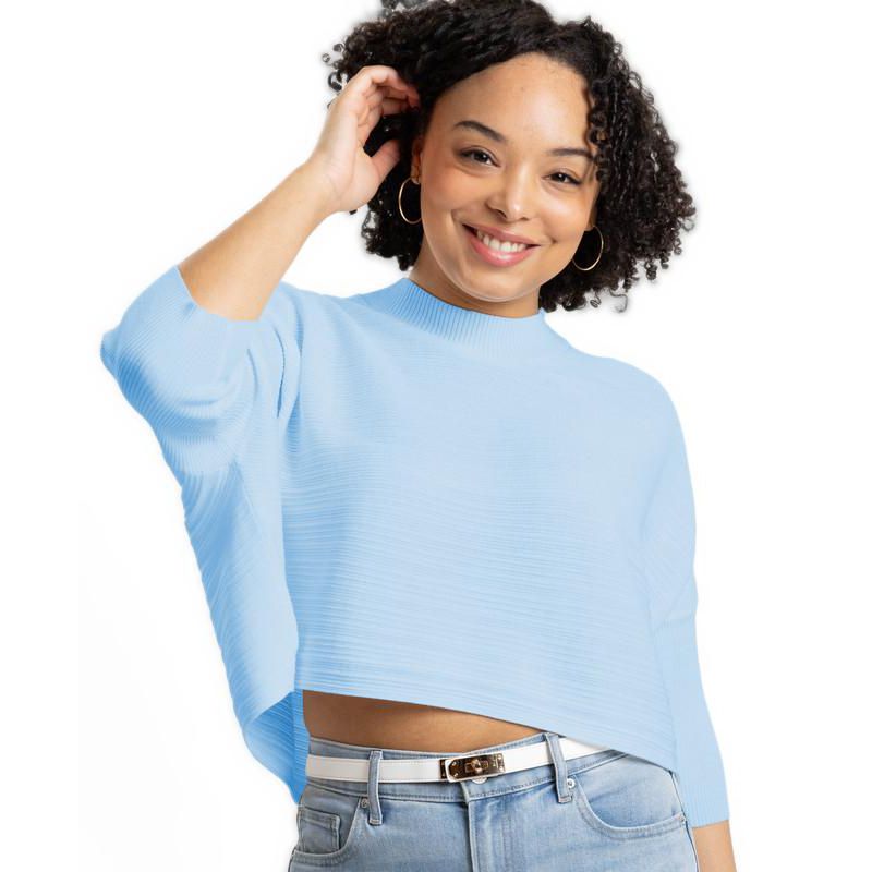 Women's Brooklyn Lightweight Textured Cropped Sweater