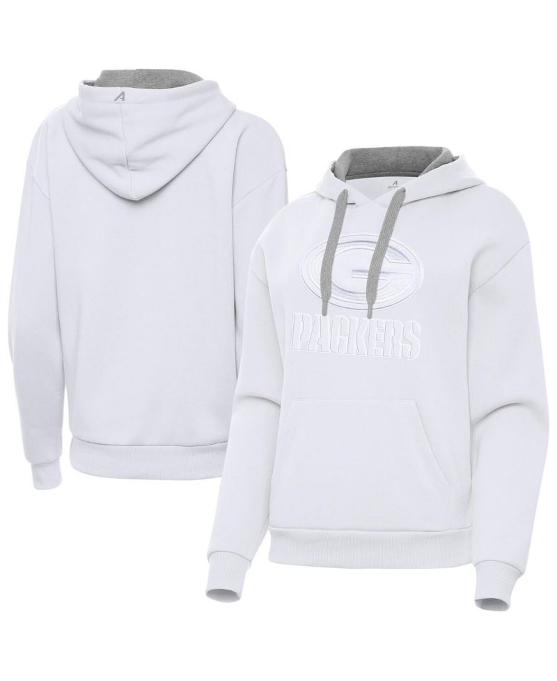 Women's White Green Bay Packers Victory Pullover Hoodie