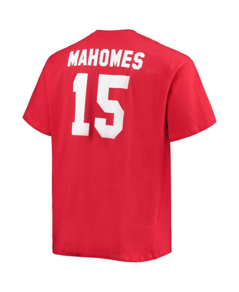 Men's Patrick Mahomes Red Kansas City Chiefs Big and Tall Player Name and Number T-shirt