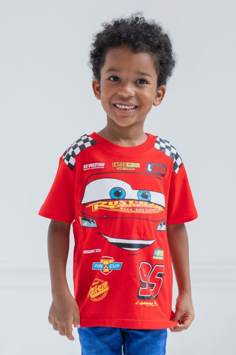 Little Boys Tow Mater Lightning McQueen 3 Pack T-Shirts