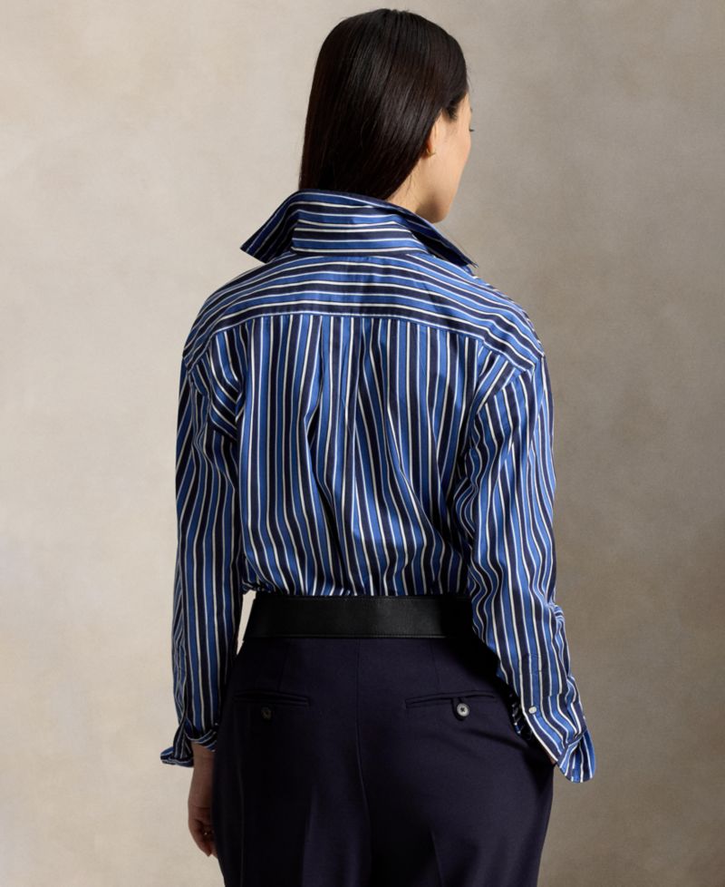 Women's Relaxed-Fit Striped Cotton Shirt