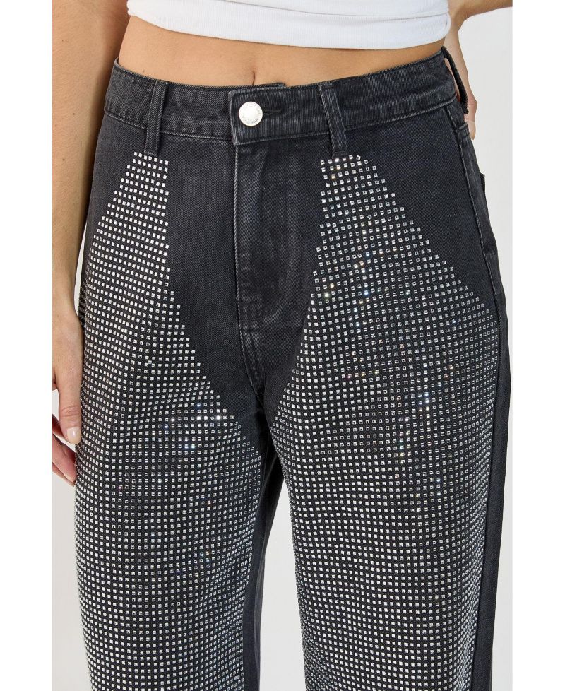 Women's Diamante Denim Chap Jeans