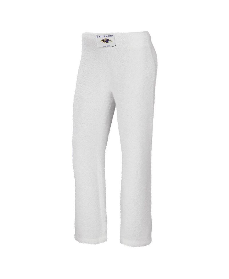 Women's 2-Piece Cream Baltimore Ravens Plus Size Cozy Scoop Neck Tank Top and Pants Set
