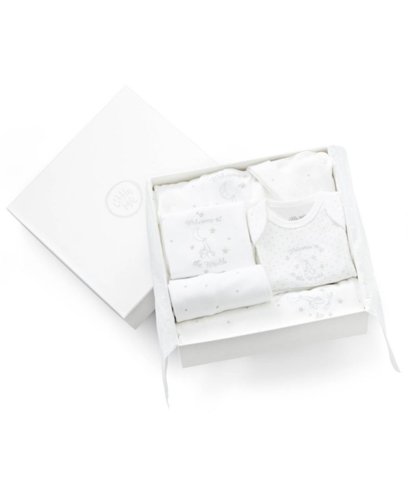 Baby Boys or Baby Girls Welcome To The World Cotton Gift Set, 6 Piece Set
