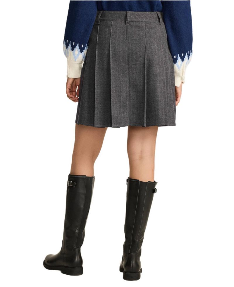 Women's Brushed Flannel Pleated Mini Skirt