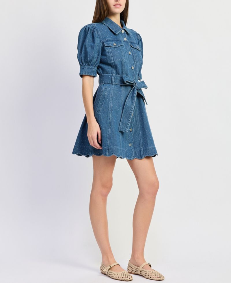 Women's Heidi Collared Denim Mini Dress
