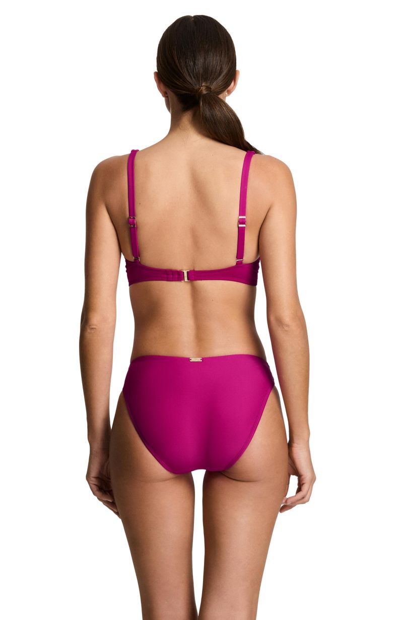 Women's Plumeria Ruffle Underwire Bralette Swimsuit Top
