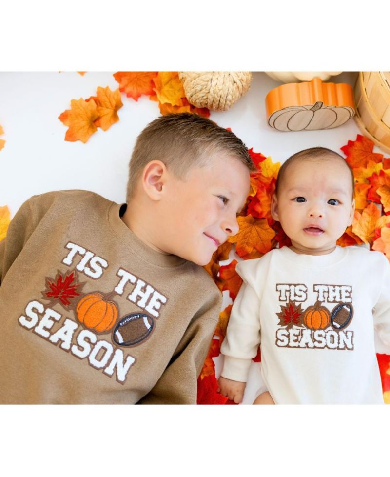Baby Boys Tis The Season Pumpkin Patch Long Sleeve Romper