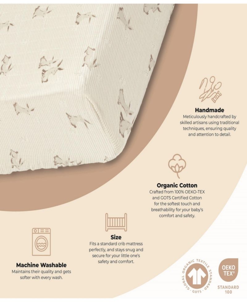 Cotton Bunny Fitted Crib Sheet