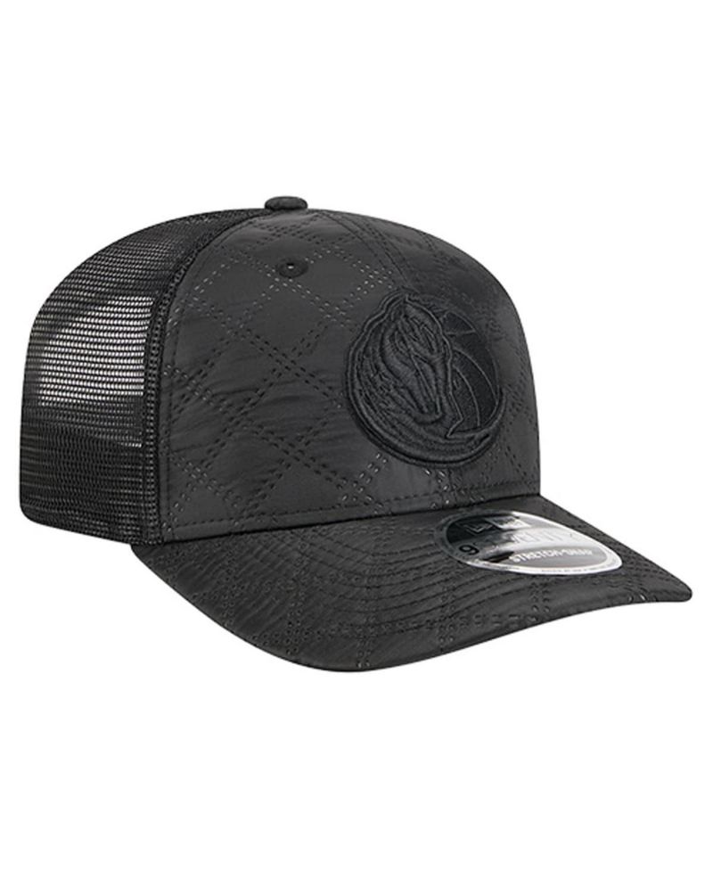 Men's Black Dallas Mavericks Quilted 9SEVENTY Trucker Adjustable Hat