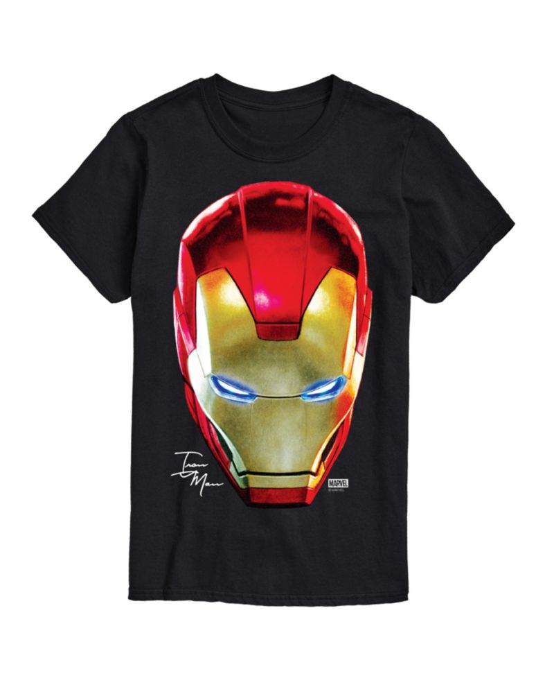 Men's Iron Man Oversized Face Short Sleeve T-Shirt