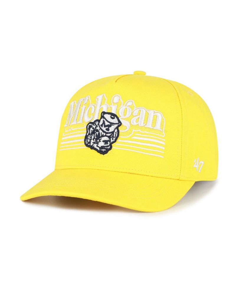 Men's Maize Michigan Wolverines Script Fade Hitch Adjustable Hat