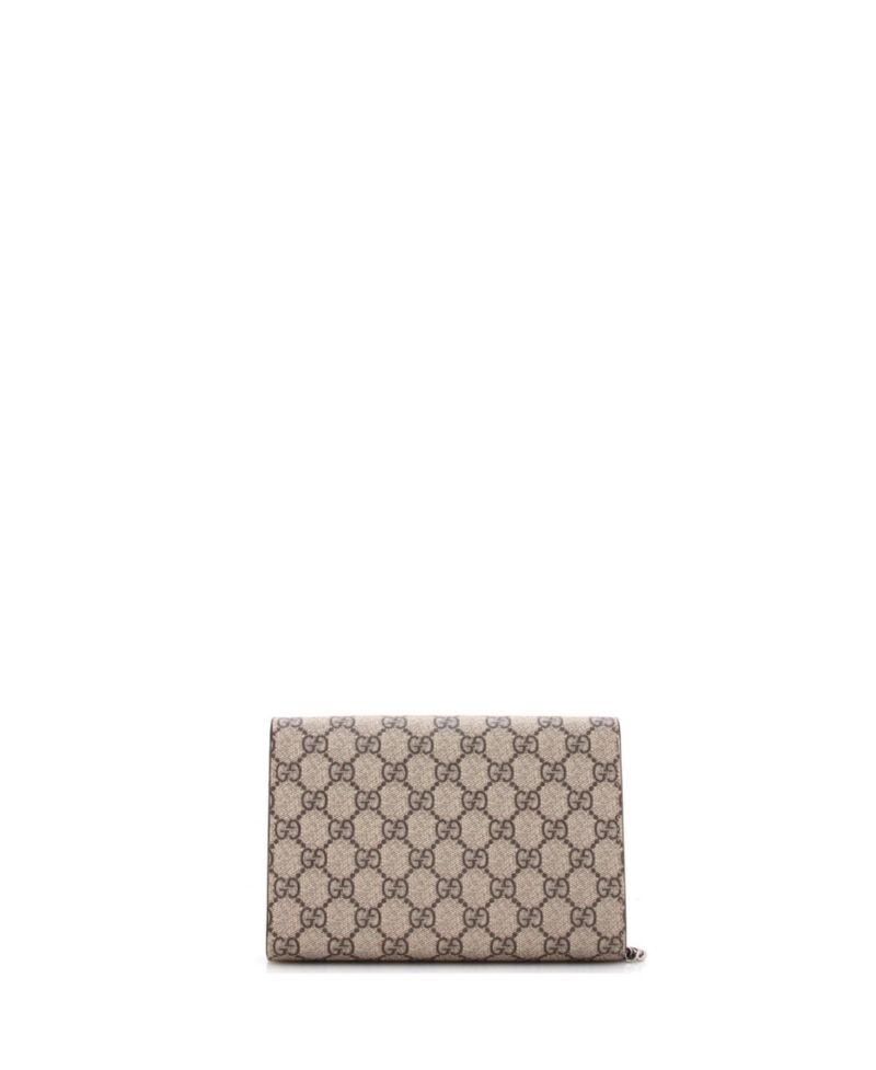Small Dionysus Chain Wallet GG Coated Canvas