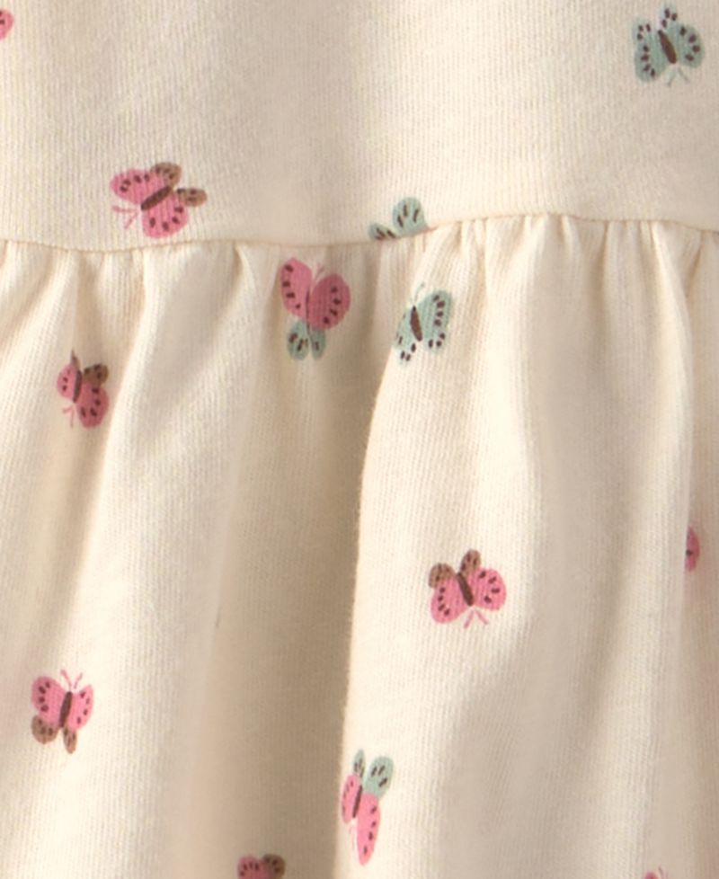 Baby Girls' Butterfly-Print Long-Sleeve Top & Pants, 2-Piece Set