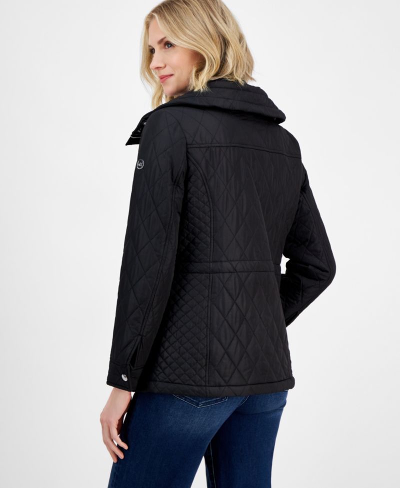Women's Quilted Hooded Zip-Front Coat