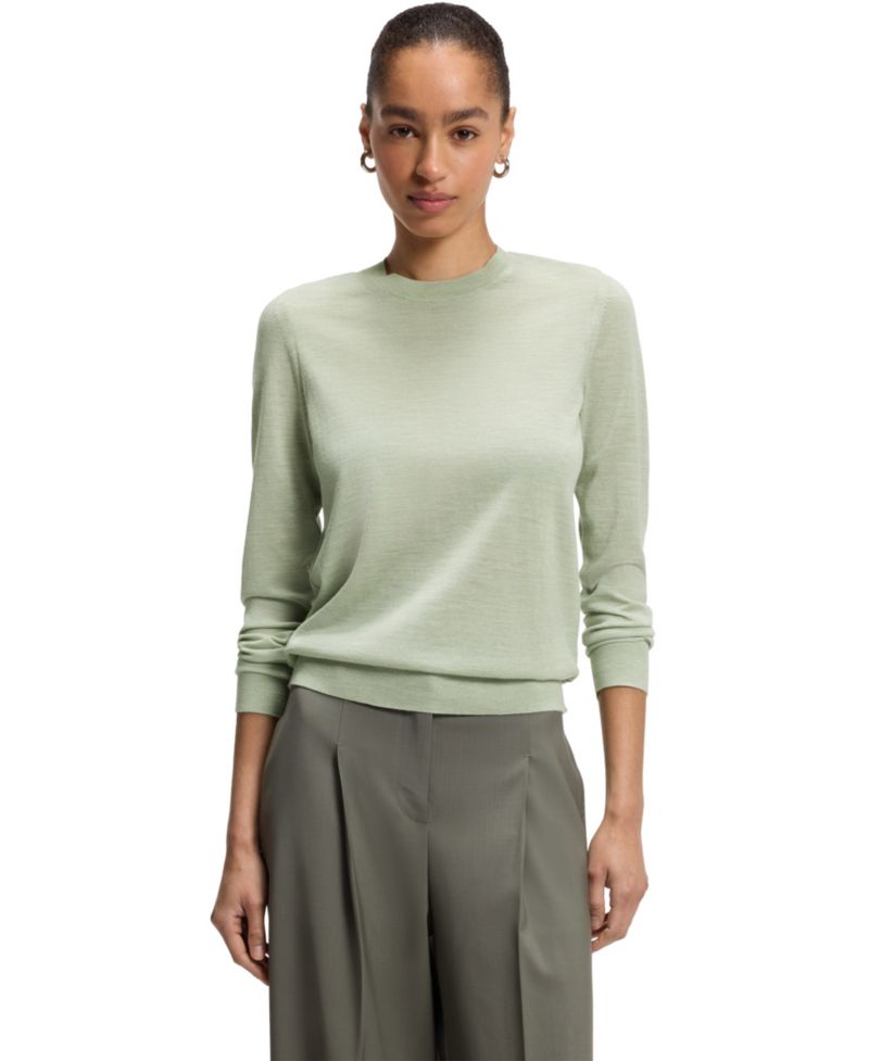 BOSS by Women's Merino Wool Slim-Fit Sweater