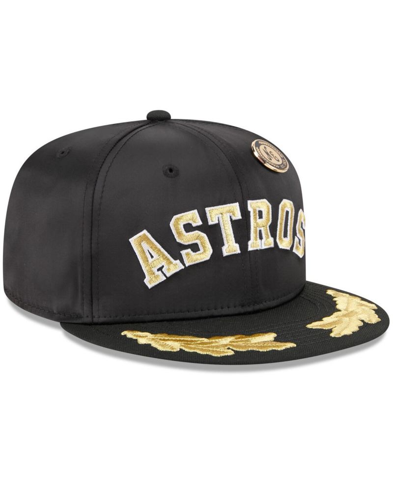 Men's Black Houston Astros 2025 59FIFTY Day Gold Leaf 59FIFTY Fitted Hat