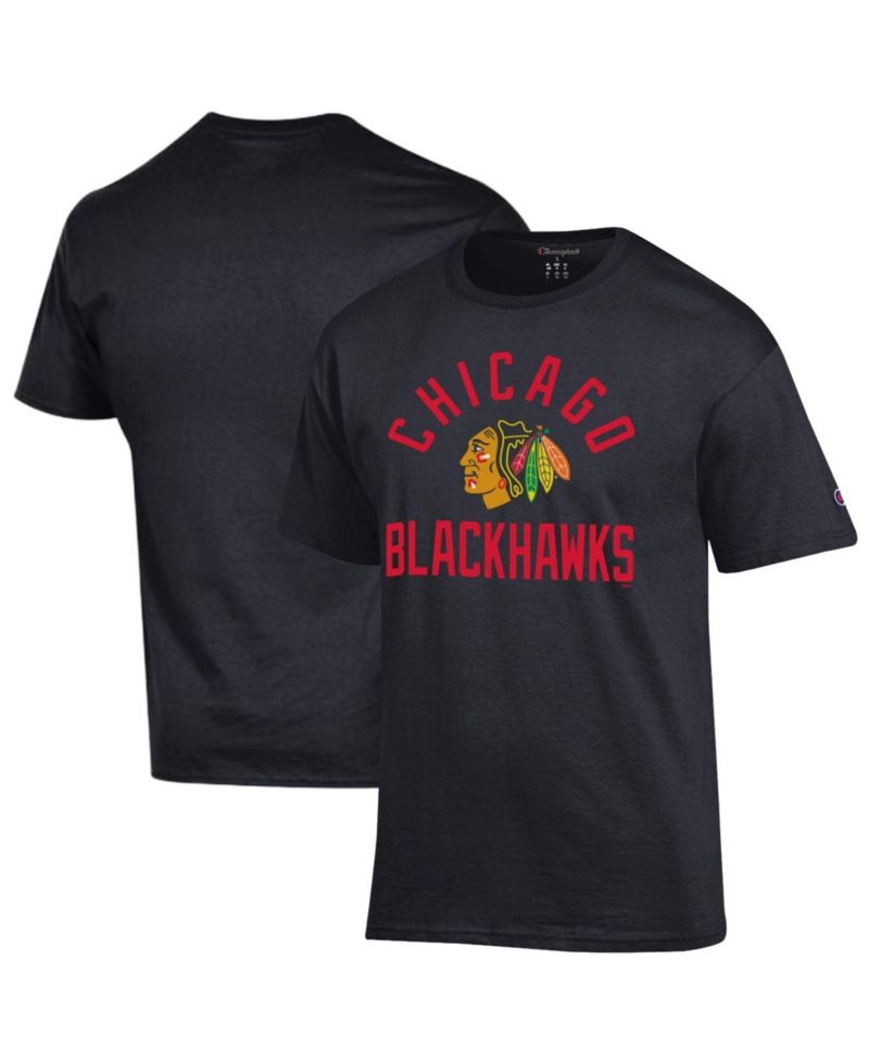 Men's Black Chicago Blackhawks Primary Logo Jersey T-Shirt