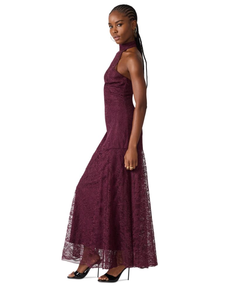 Izzi Halter Sleeveless Lace Dress