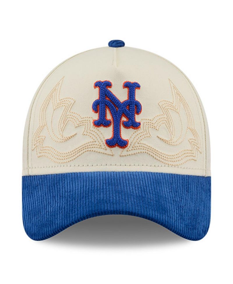 Men's Stone New York Mets Western Stitch 9FORTY A-Frame Adjustable Hat