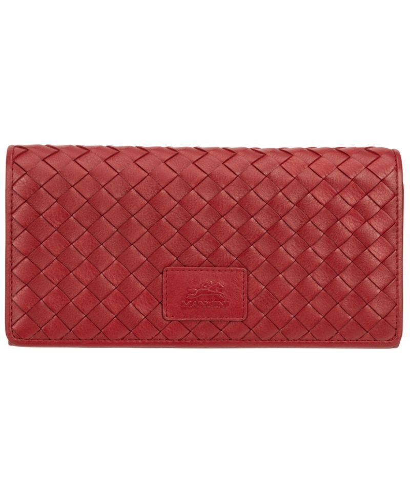Women's Basket Weave Collection RFID Secure Trifold Wallet