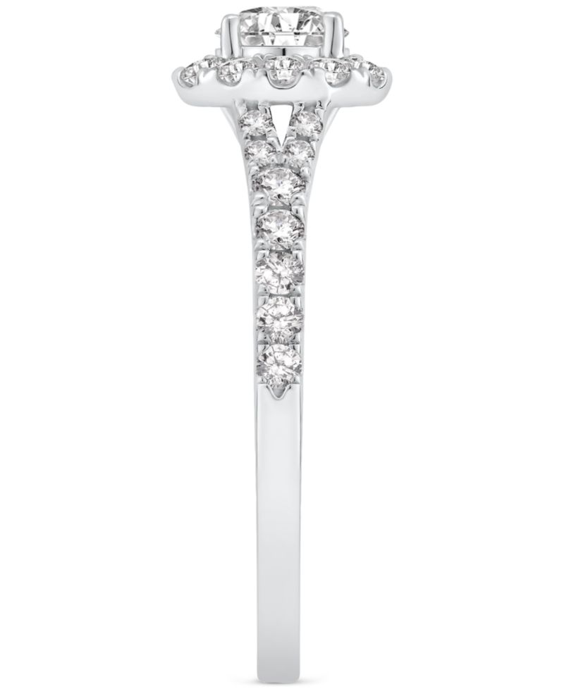 Diamond Halo Engagement Ring (1 ct. t.w.) in 14k White Gold or 14k Yellow Gold