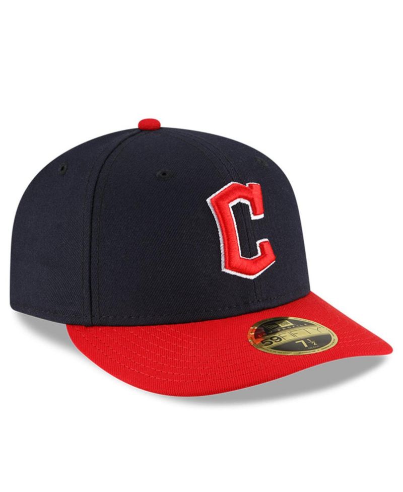 Men's Navy and Red Cleveland Guardians Authentic Collection On-Field Home Low Profile 59FIFTY Fitted Hat