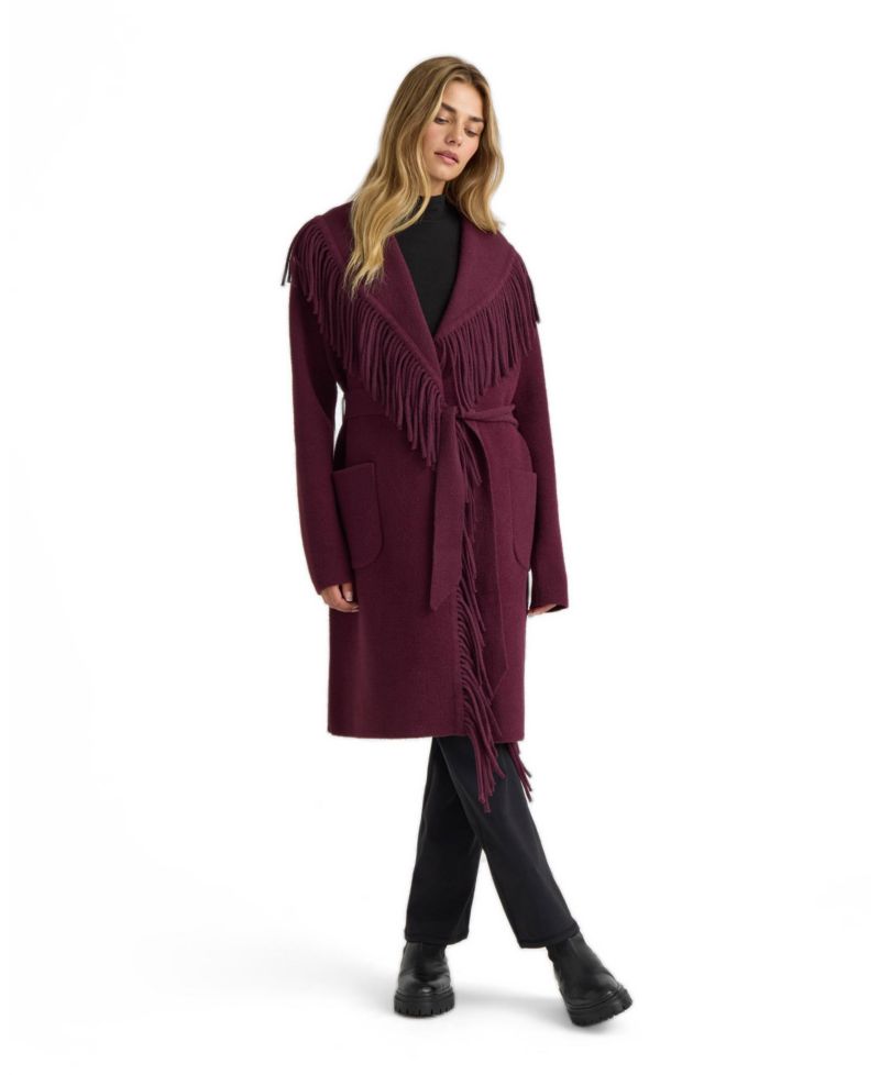 Women's Eyelash Mink Wrap Fringe Coatigan