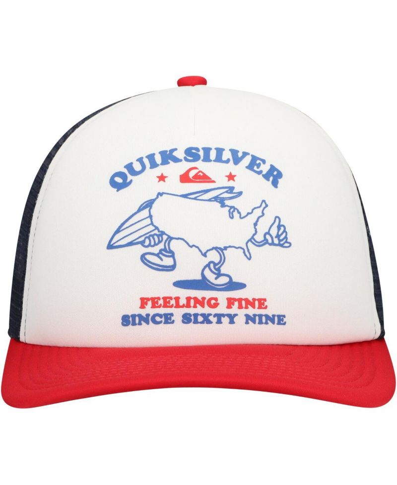 Men's White/Red Coop Trucker Adjustable Hat