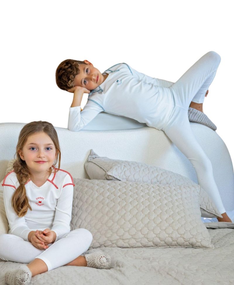 Boys' and Girls' Sweet Seams Long-Sleeve Sensory Friendly Crewneck Top and Pants, 2-Piece Set