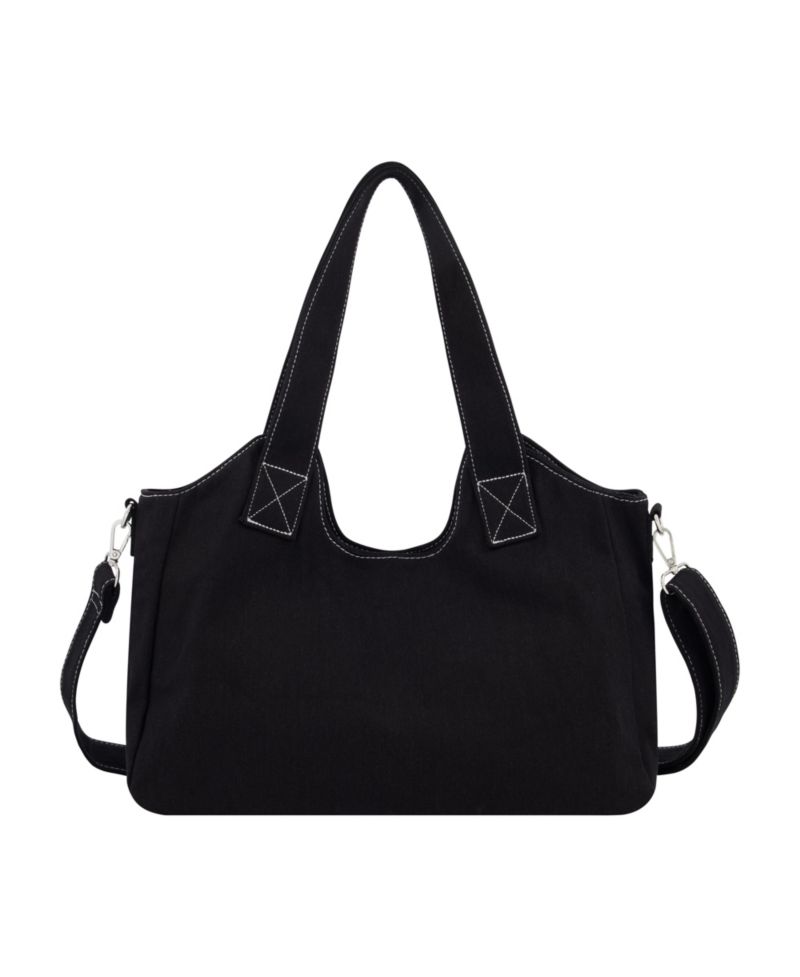 Horseshoe Stitch BLACK Satchel Bag