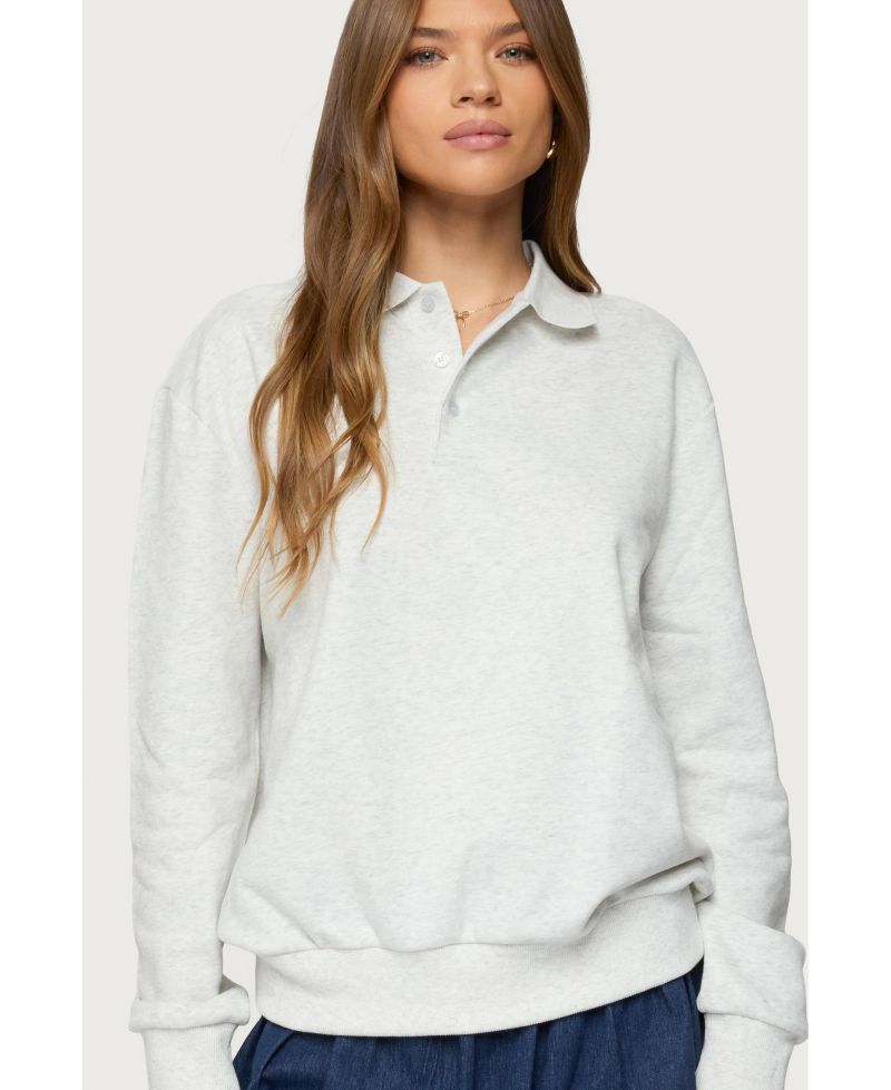 Women's Scholar Oversized Polo Sweatshirt