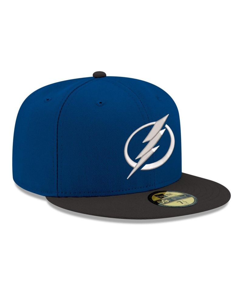 Men's Blue Tampa Bay Lightning Core Logo Two-Tone 59FIFTY Fitted Hat